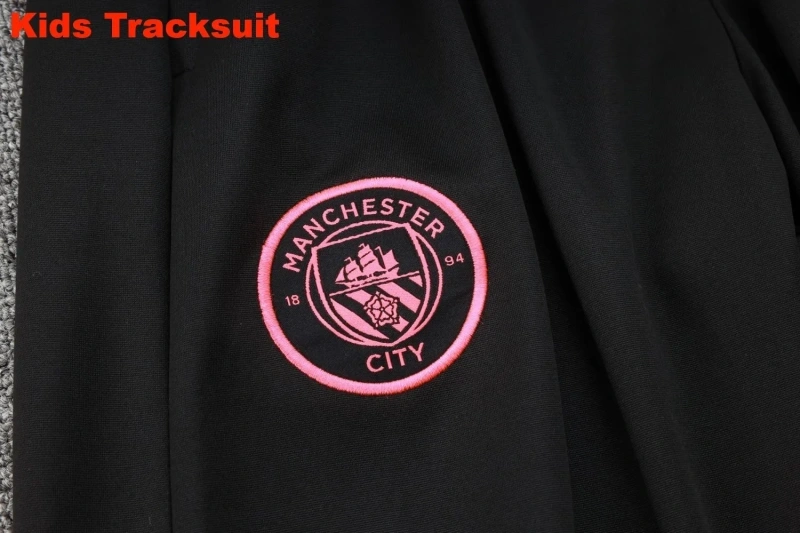Kids Manchester City 23/24 Half-Zip Training Sweatshirt and Pants Set Black E735 - PM
