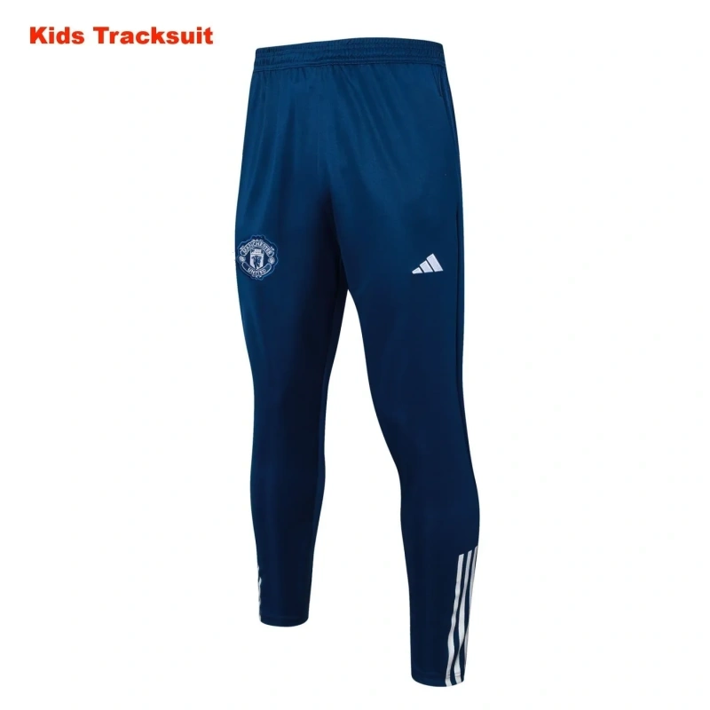 Kids Manchester United 23/24 Half-Zip Training Sweatshirt and Pants Set White E715