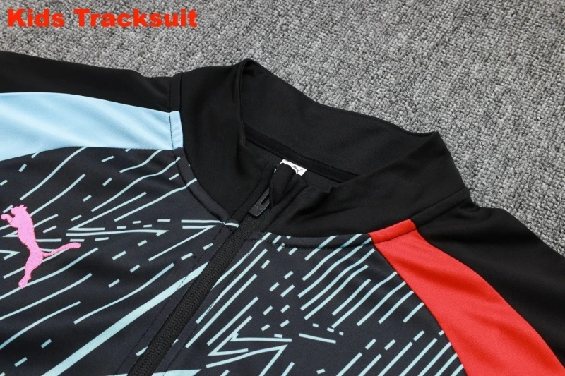Kids Manchester City 23/24 Half-Zip Training Sweatshirt and Pants Set Black E735 - PM