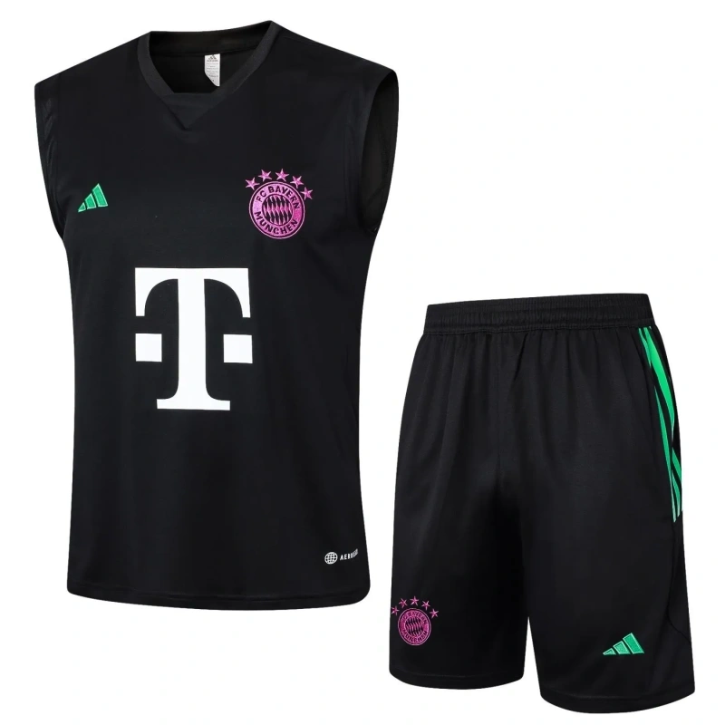 Bayern Munich 24/25 Sleeveless Jersey and Shorts Set Black D990