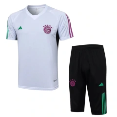 Bayern Munich 23/24 Training Shirt and 3/4 Pants Set White D948