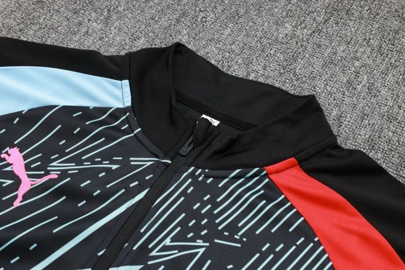 Manchester City 23/24 Half-Zip Training Top and Pants Set Black B759 - PM