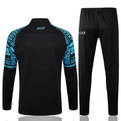 SSC Napoli 23/24 Half-Zip Training Top and Pants Set Black B757