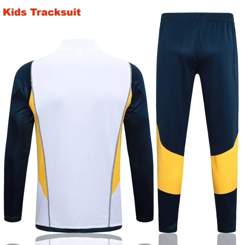 Kids Real Madrid 23/24 Half-Zip Training Sweatshirt and Pants Set White E693