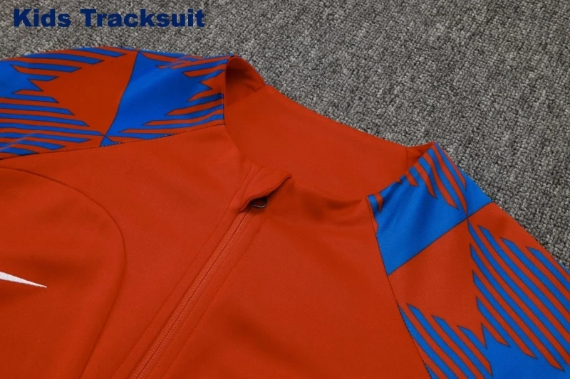 Kids Barcelona 23/24 Training Jacket and Pants Set Red E732