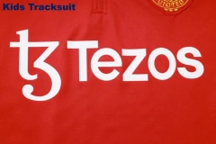 Kids Manchester United 23/24 Half-Zip Training Sweatshirt and Pants Set Red E742
