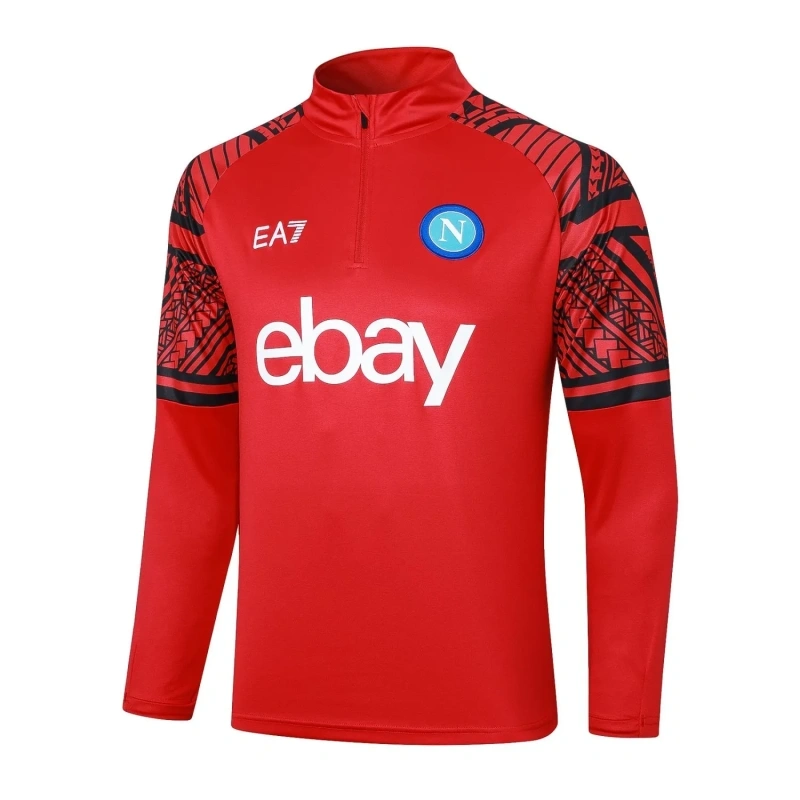 SSC Napoli 23/24 Half-Zip Training Top and Pants Set Red B765