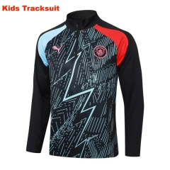 Kids Manchester City 23/24 Half-Zip Training Sweatshirt and Pants Set Black E735 - PM