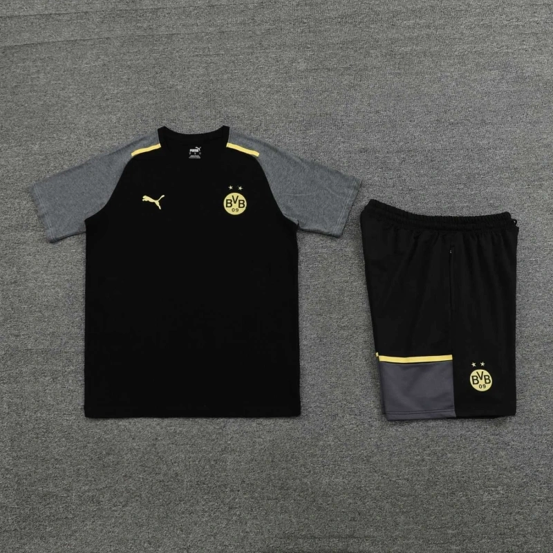 Borussia Dortmund 24/25 Team Shirt and Shorts Set Black