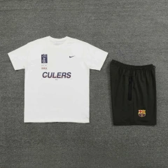 Barcelona 24/25 Team Shirt and Shorts Set White