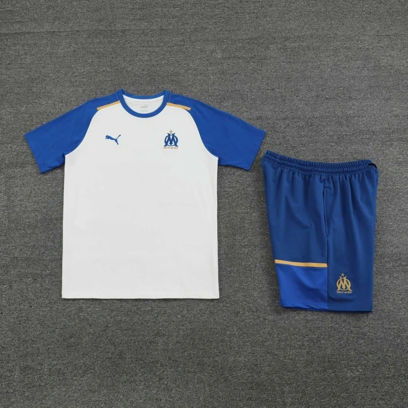 Olympique Marseille 24/25 Team Shirt and Shorts Set White