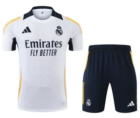 Real Madrid 24/25 Training Shirt and Shorts Set White