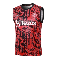 Manchester United 23/24 Sleeveless Jersey and Shorts Set Red D986 - PM