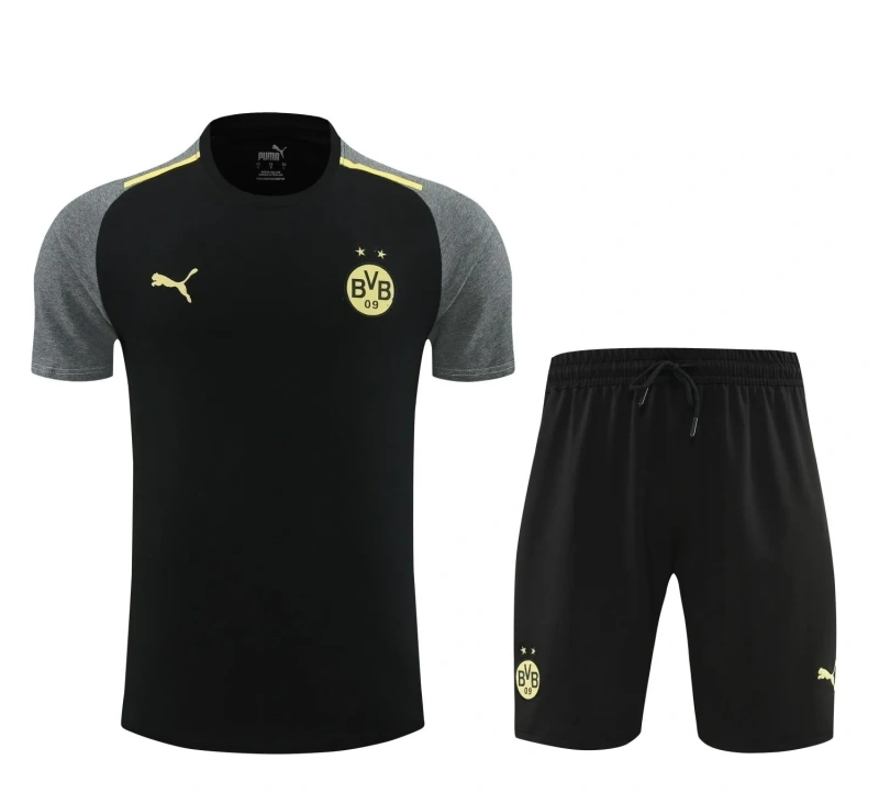 Borussia Dortmund 24/25 Team Shirt and Shorts Set Black