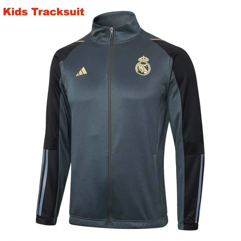 Kids Real Madrid 23/24 Half-Zip Training Sweatshirt and Pants Set E786