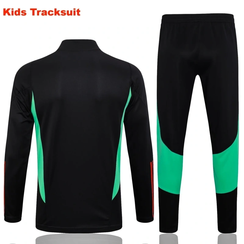 Kids Manchester United 23/24 Half-Zip Training Sweatshirt and Pants Set Black E712