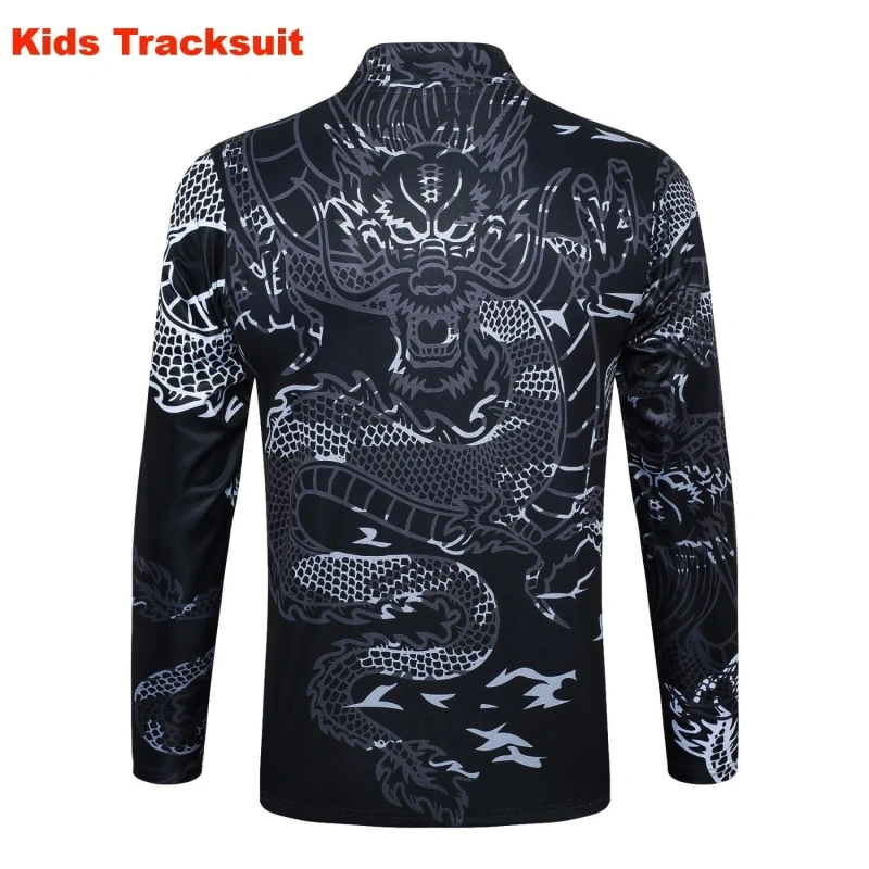 Kids Real Madrid 23/24 Half-Zip Training Sweatshirt and Pants Set Black E734 - PM