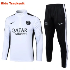 Kids PSG 23/24 Half-Zip Training Sweatshirt and Pants Set White E789