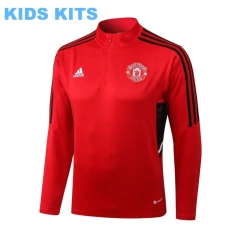 Kids Manchester United 22/23 Half-Zip Training Sweatshirt and Pants Set E630