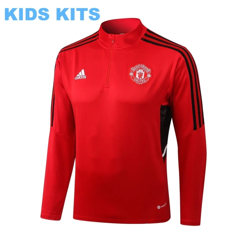 Kids Manchester United 22/23 Half-Zip Training Sweatshirt and Pants Set E630