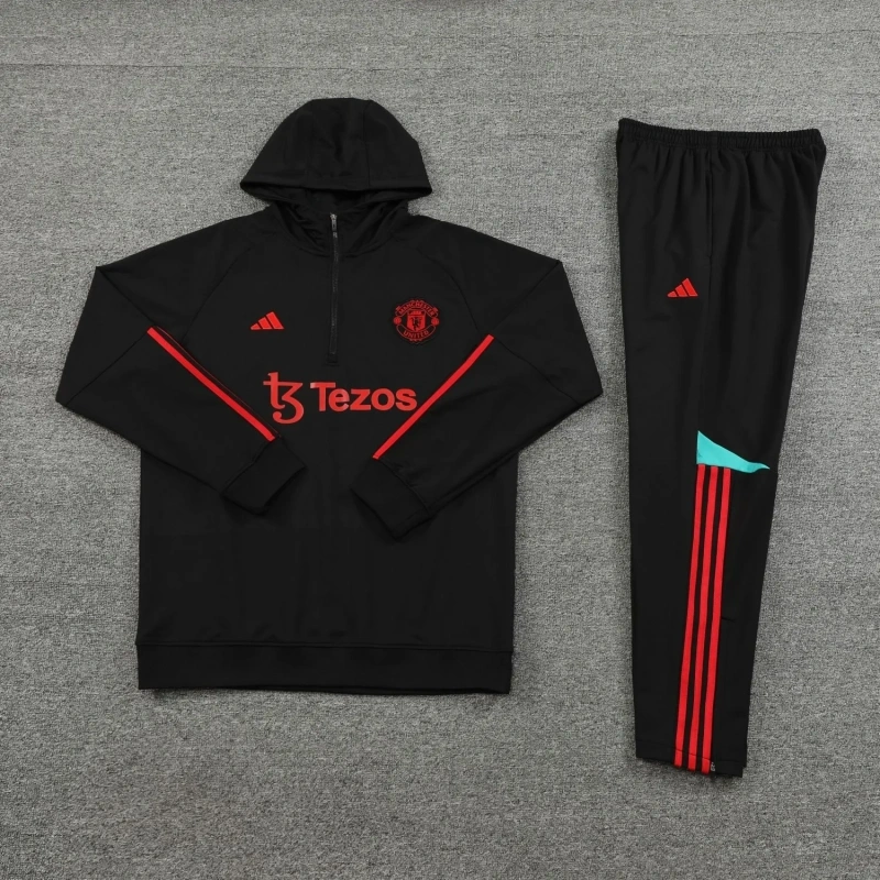 Manchester United 23/24 Half-Zip Hoodie and Pants Set