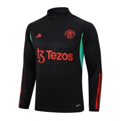 Manchester United 23/24 Half-Zip Training Top and Pants Set Black B676