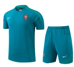 Portugal 24/25 Training Shirt and Shorts Set Blue