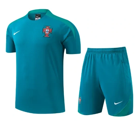 Portugal 24/25 Training Shirt and Shorts Set Blue