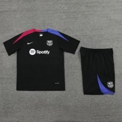 Barcelona 24/25 Training Shirt and Shorts Set Black