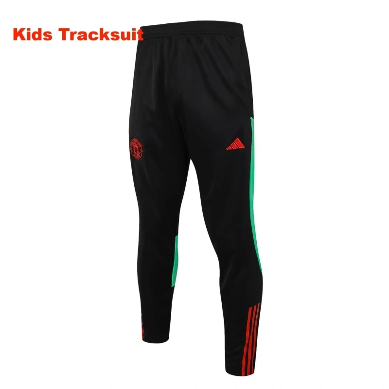 Kids Manchester United 23/24 Training Jacket and Pants Set Black E717