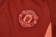 Manchester United 23/24 Half-Zip Training Top and Pants Set White B754