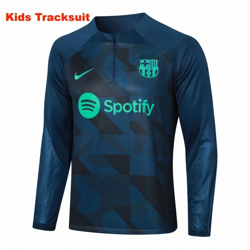 Kids Barcelona 23/24 Half-Zip Training Sweatshirt and Pants Set E724 - PM