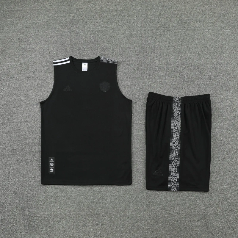 Manchester United 22/23 Training Vest and Shorts Set Black