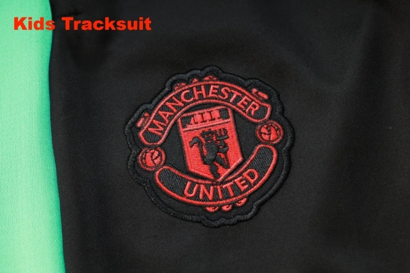 Kids Manchester United 23/24 Training Jacket and Pants Set Black E717