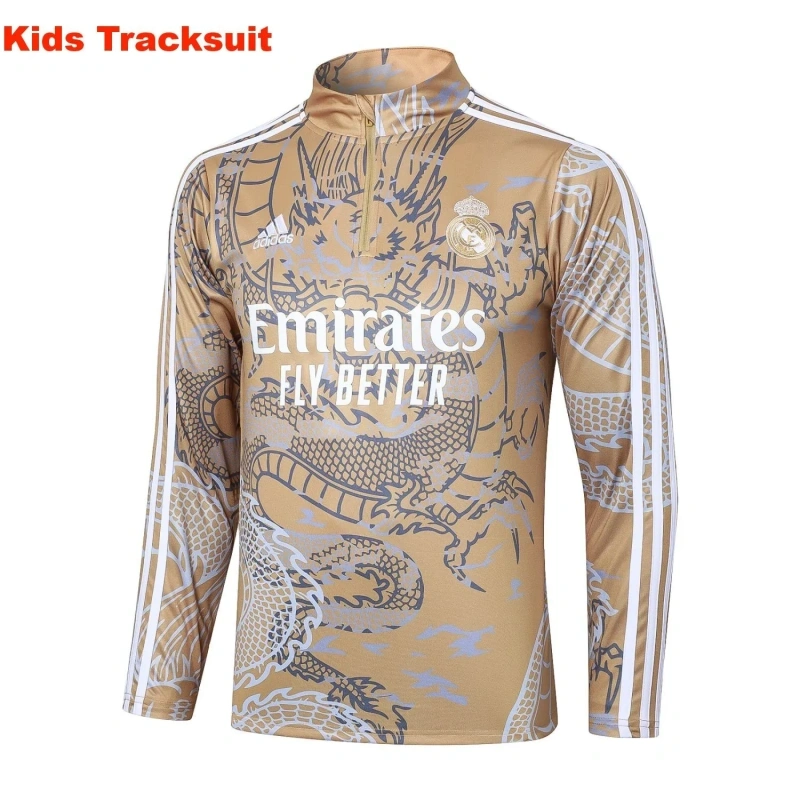 Kids Real Madrid 23/24 Half-Zip Training Sweatshirt and Pants Set E764 - PM