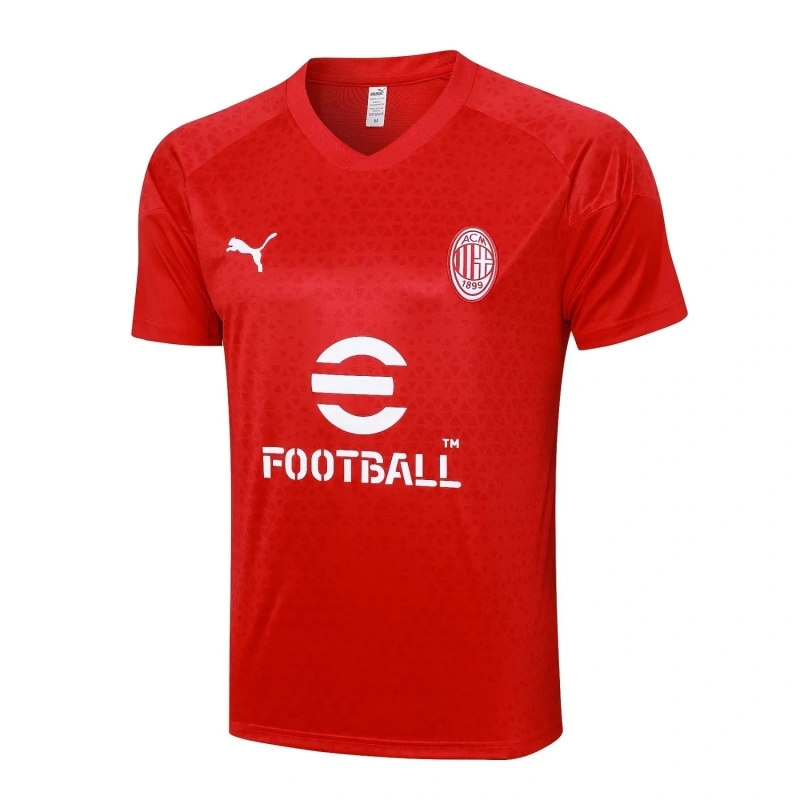 AC Milan 23/24 Training Shirt and Shorts Set Red D941