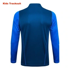 Kids Manchester United 23/24 Half-Zip Training Sweatshirt and Pants Set White E715