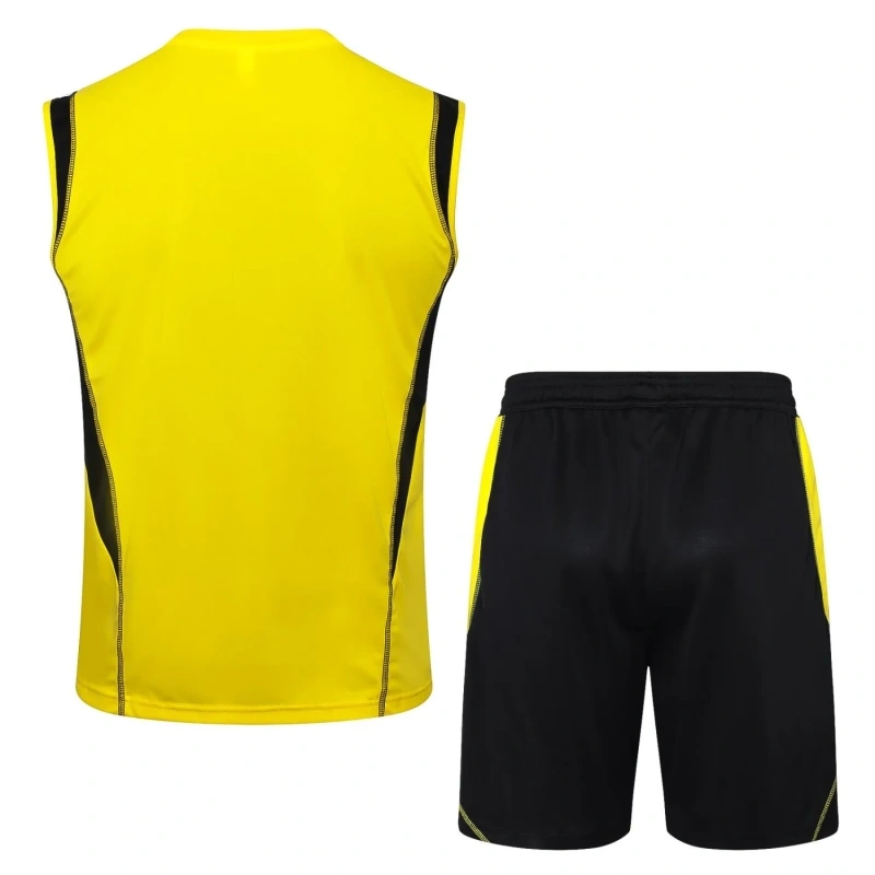 Flamengo 24/25 Sleeveless Jersey and Shorts Set Yellow D989
