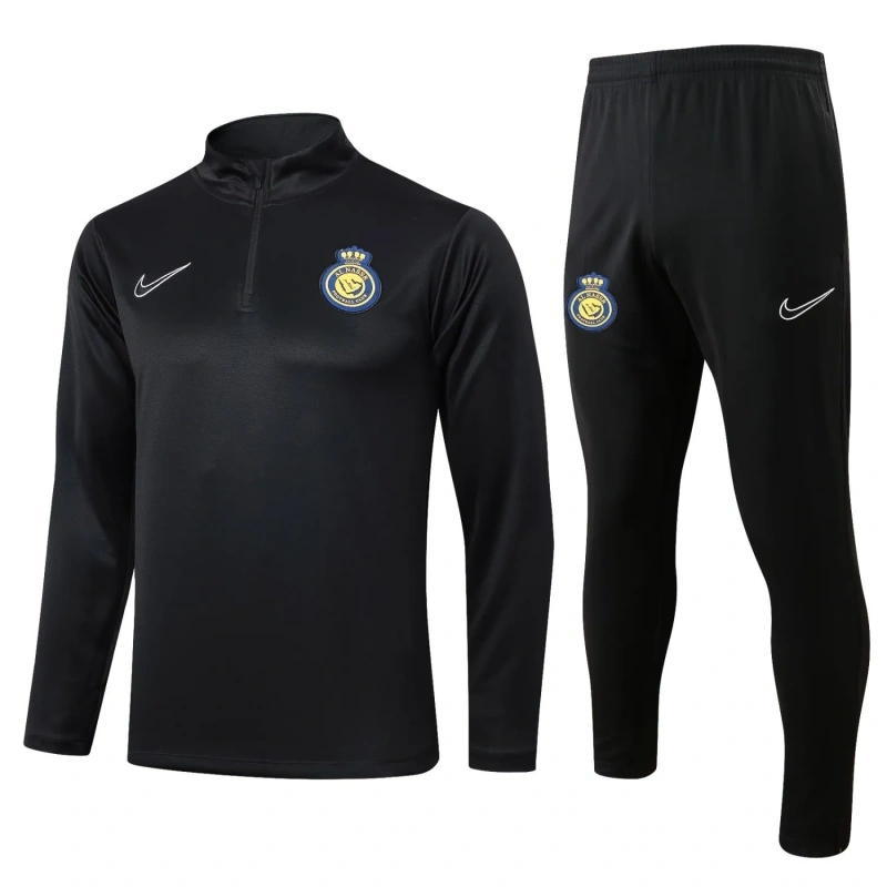Al-Nassr FC 24/25 Half-Zip Training Top and Pants Set Black B791