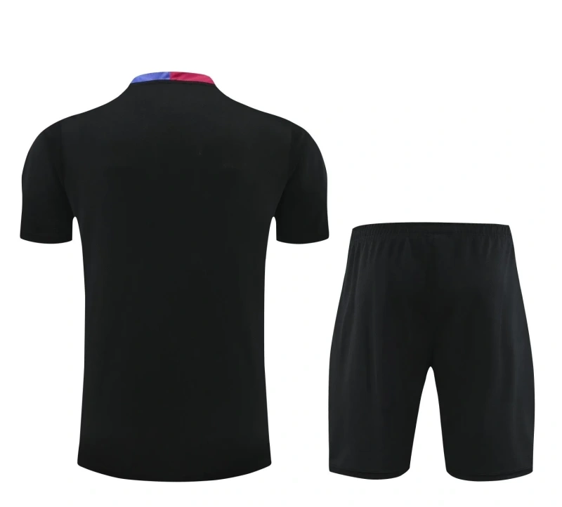 Barcelona 24/25 Training Shirt and Shorts Set Black