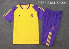 Real Madrid 23/24 Training Shirt and 3/4 Pants Set Yellow D988