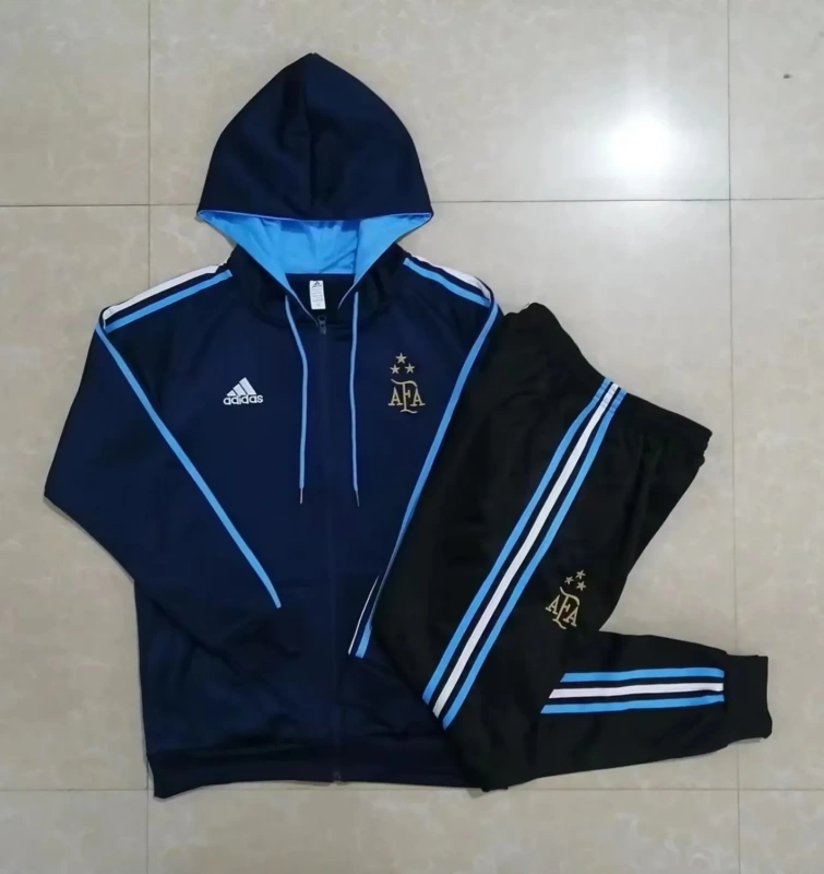 Argentina 22/23 Full-Zip Hoodie and Pants Set -3 Stars (F442)