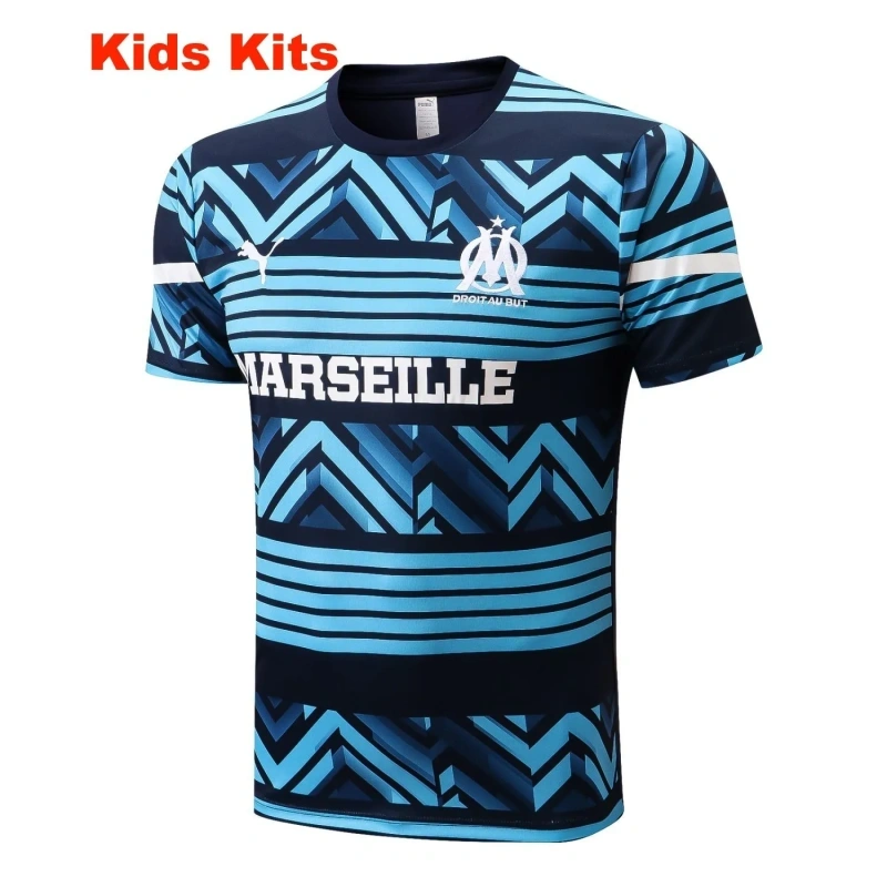 Kids Olympique Marseille 22/23 Training Shirt and Pants Set E666