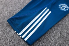 Manchester United 23/24 Training Shirt and 3/4 Pants Set Blue D943