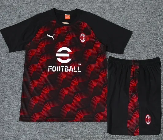 AC Milan 24/25 Training Shirt and Shorts Set Black