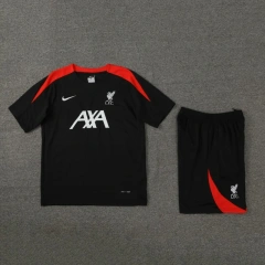 Liverpool 24/25 Training Shirt and Shorts Set Black