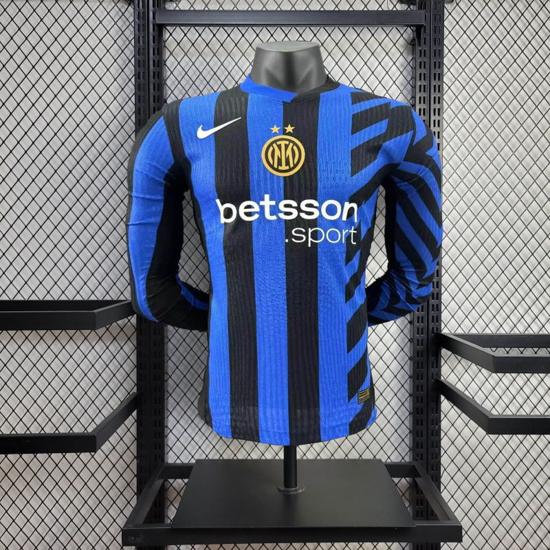 Inter Milan Home player long sleeve  24/25 Football team shirt Jersey