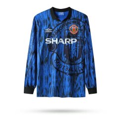 Manchester United Away 1992/93 Retro Long Sleeve Football Team Shirt Jersey