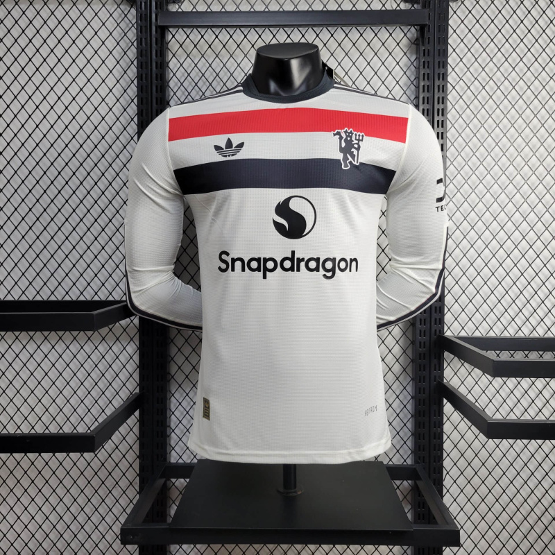 Manchester United Away player long sleeve 24/25 Football team shirt Jersey