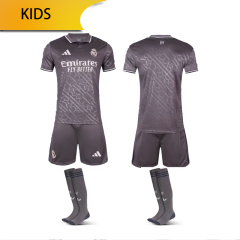 Real Madrid 2 away kids 24/25 shirt+shorts+sock set Football team shirt Jersey